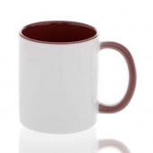 Кружка с заливкой и ручкой кофейная