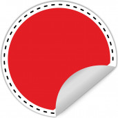 Стикеры бумажные круглые 3см